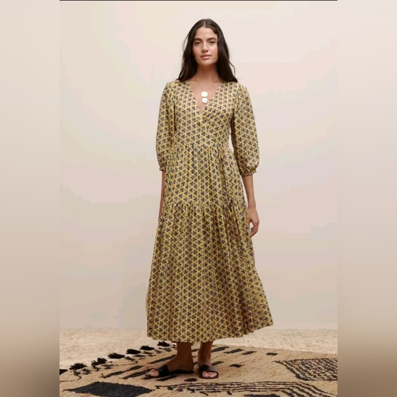 the white lotus cotton wrap dress Home